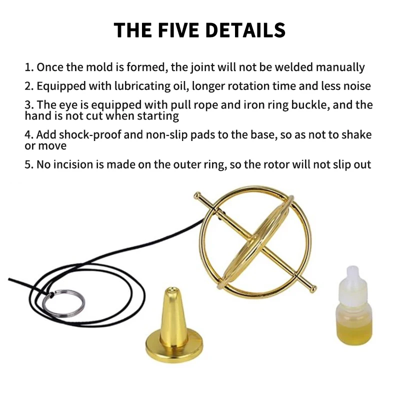 

Finger Gyroscope Gyro Scientific Educational Metal Gyroscope Pressure Reliever Classic Toy Traditional Antistress Toy Gyro Adult