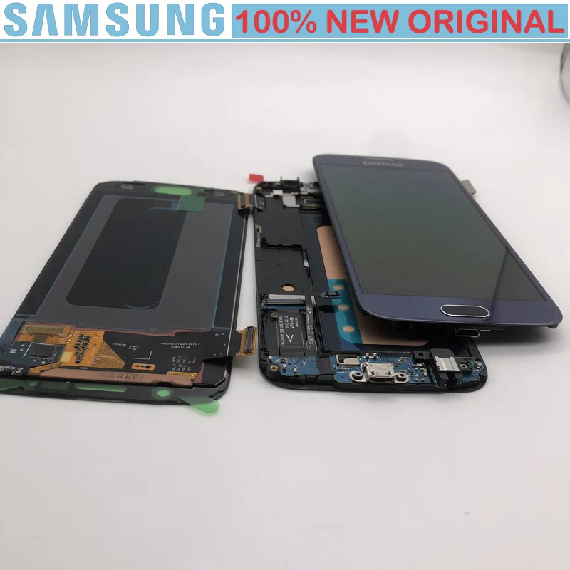NEW OEM Amoled LCD Display Frame For Samsung Galaxy S6 G920 G920F G920A G920i G920V G920P Touch Screen Digitizer Assembly | Мобильные