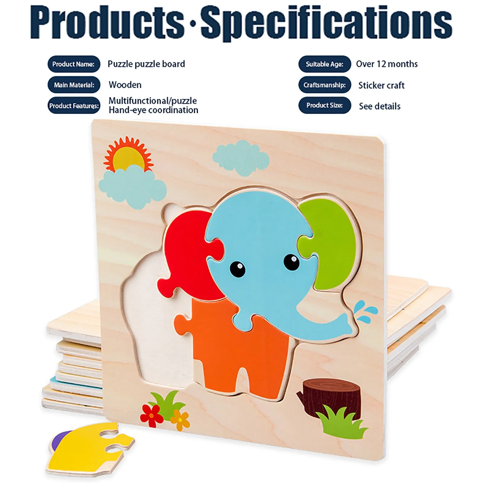 

Children's Baby Early Education Puzzle Paper Toys Hands-on Ability Imposition Leisure Education Nfant Early Education Portable