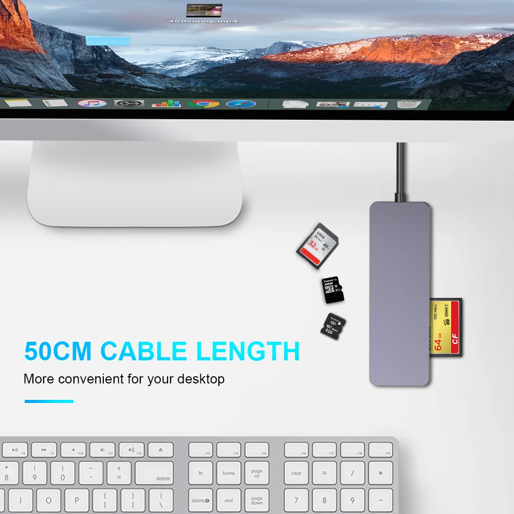 Rocketek в то же время считывает 5 карт usb 3 0 Type c карты памяти ридер адаптер для micro SD/TF CF