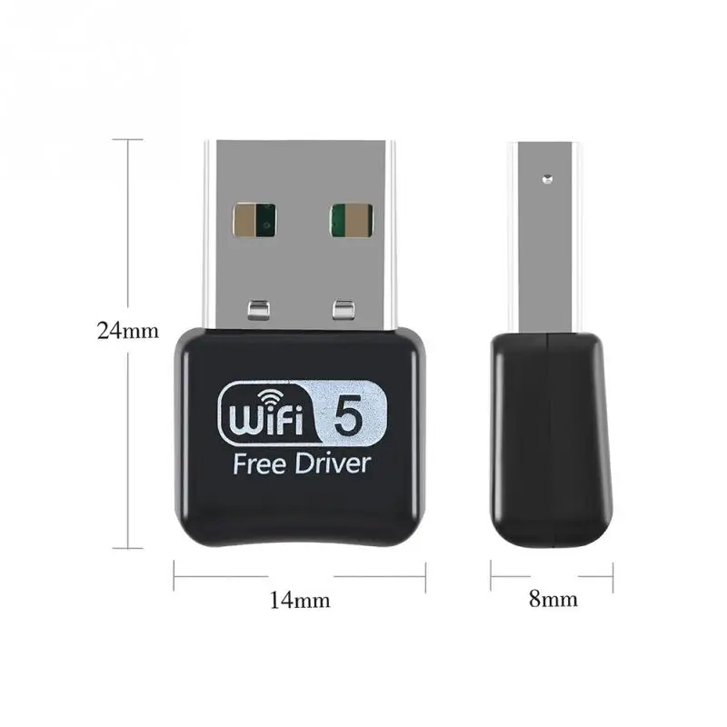 

1pc Wireless Mini USB Wifi Adapter 802.11AC 433Mbps 150Mbps USB2.0 Receiver Dongle Network Card For Desktop Laptop Windows