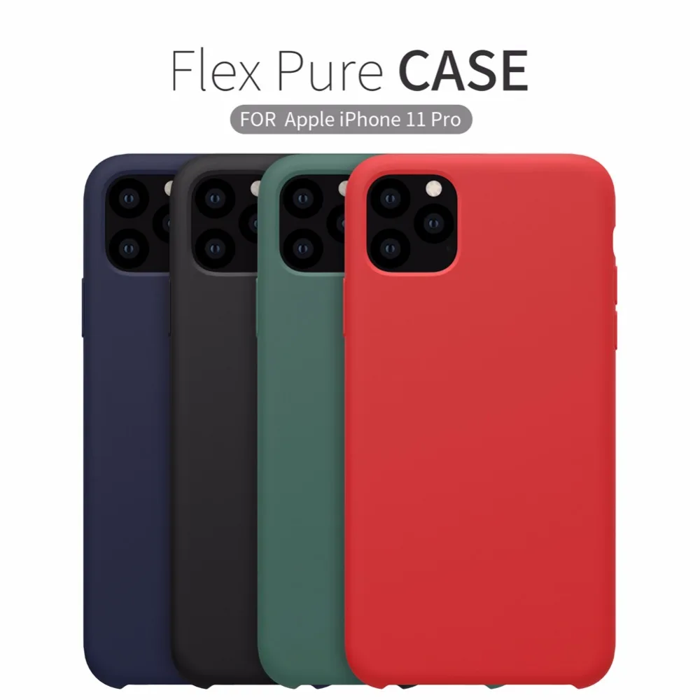 10 шт./лот защитный чехол Nillkin Flex Pure для iphone 11 pro 5,8 дюймов жидкий силиконовый резиновый противоударный чехол для телефона