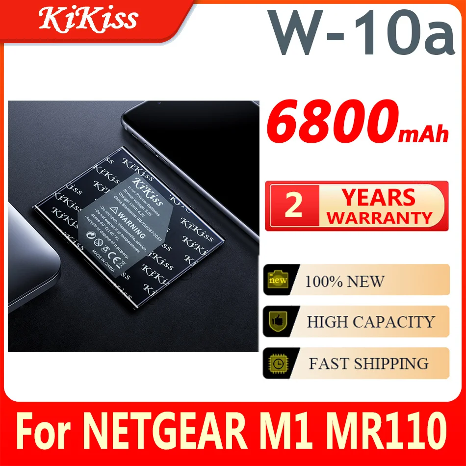 

KiKiss W-10A Mobile Phone Replacemeny Battery 6800mAh For NETGEAR NightHawk M1 MR110