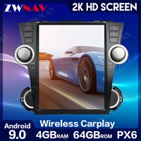 12 1tesla screen android 9px6 built in carplay car multimedia radio for toyota highlander 2007 2013 gps navigation head unit