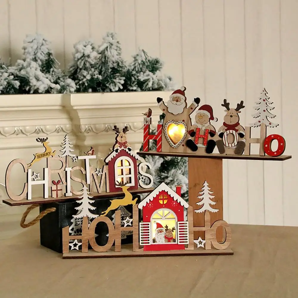 QIFU деревянные рождественские украшения светильник лый Рождественский Декор для