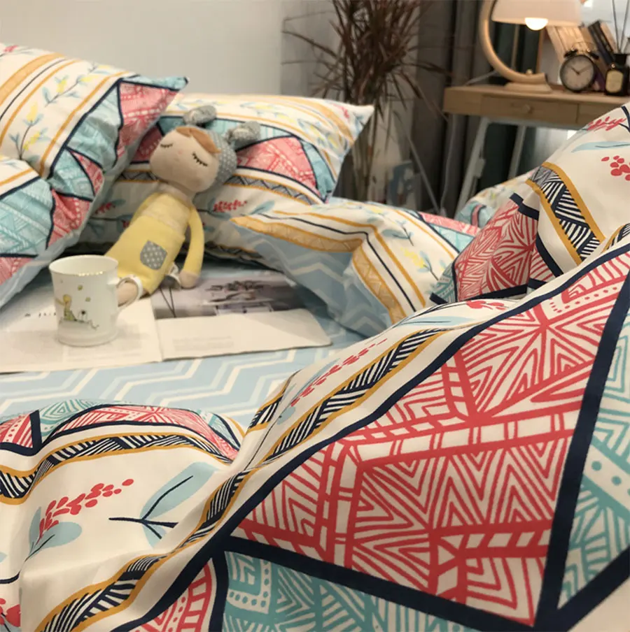 

Vintage pastoral bedding set,1.2 1.5 1.8 2.0 retro cotton twin full queen King home textile bed sheet pillow case quilt cover