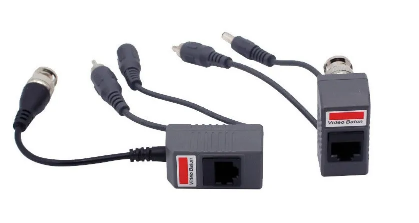 Горячая UTP CCTV BNC Видео балун Мощность Пассивный Rj45 POE мощность видео аудио 3 в 1