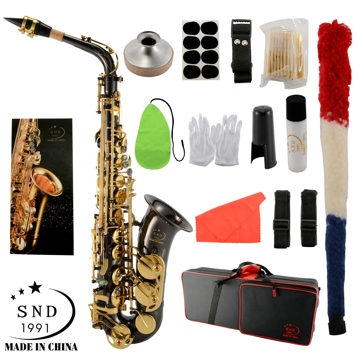 

Саксофон черный никель золотой ключ E-Flat ATLO саксофон Игровой музыкальный инструмент