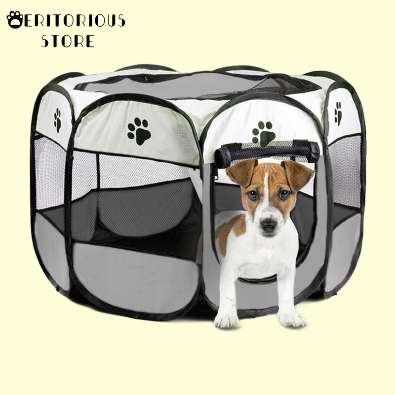 Pet Bed Dog House Cage Cat Outdoor Indoor Dogs Crate Kennel Nest Park Fence Playpen For Small Medium Big Dogs Puppy Pet Supplies