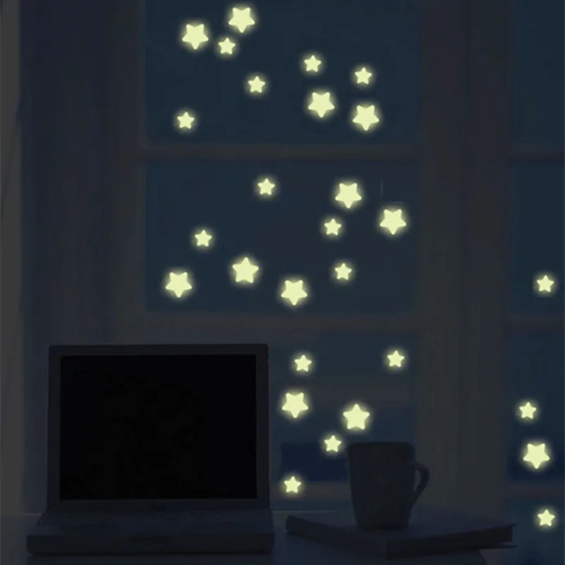 Светящиеся наклейки в виде Галактики звезд Луны планет светящиеся темноте