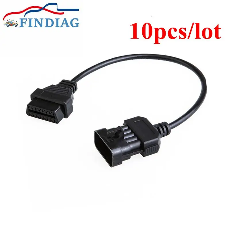 10 шт./лот для Opel 10Pin OBD/OBD2 инструмент сканирования кабель 16 Pin Женский