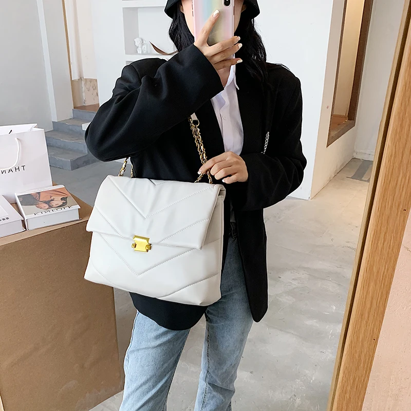 

JinMantangVintage PU Leather Crossbody Bag for Women 2020 Branded Chain Designer Handbags Women's Trend Hand Bag Cross Body Bags