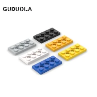 guduola building block 3709b plate bricks with hole 2x4 moc parts base brick diy creative blocks small particles 30pcslot
