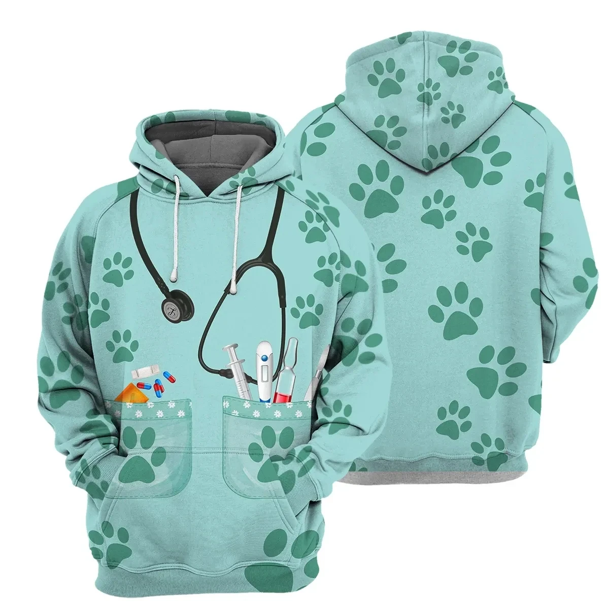 Женский пуловер с длинным рукавом 3D-принтом | Мужская одежда