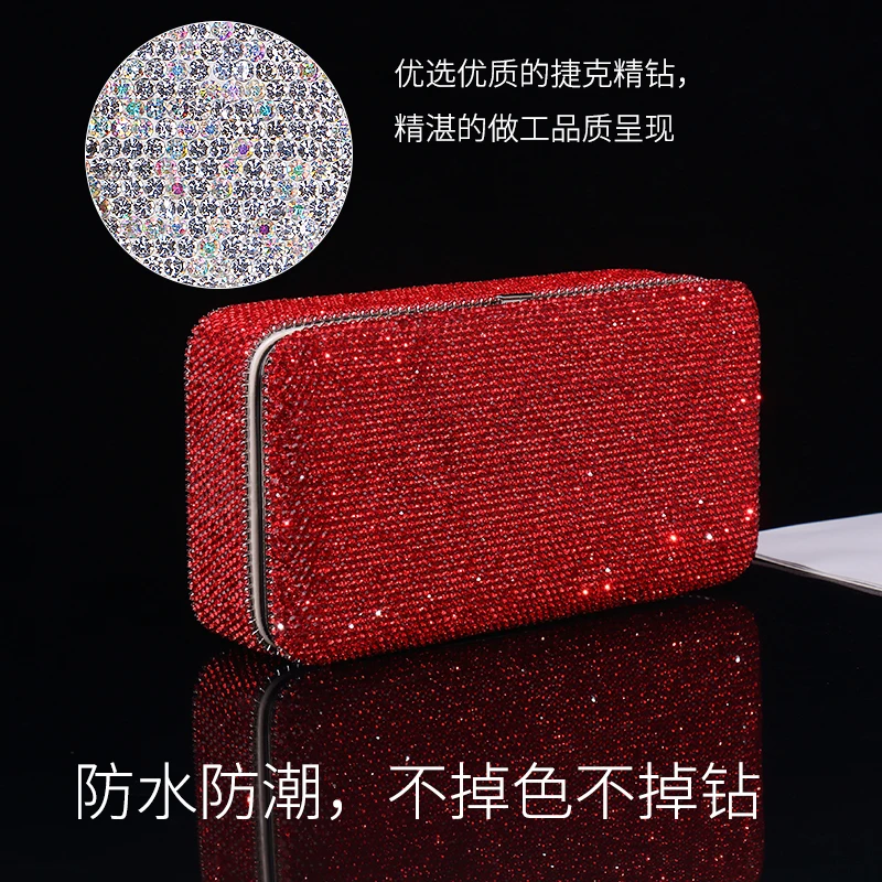 Шкатулка для ювелирных изделий с кристаллами коробка поделок сережек ожерелий