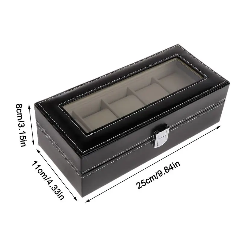 

Watch Box Storage Case Gift Package Jewelry Display Boxes 5 Grids Luxury Faux Leather Soft Protection Organizer Watches Professi