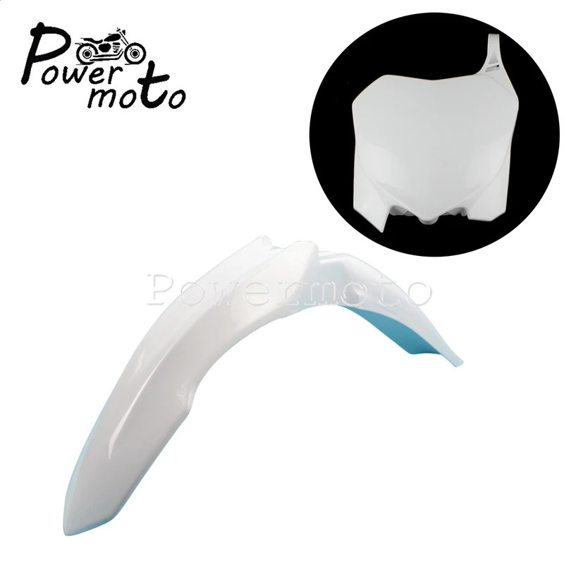 Для Honda CRF250R 10-13 CRF450R 09-12 гоночный внедорожный передний крыло PP брызговик и передний номерной знак табличка CRF 250