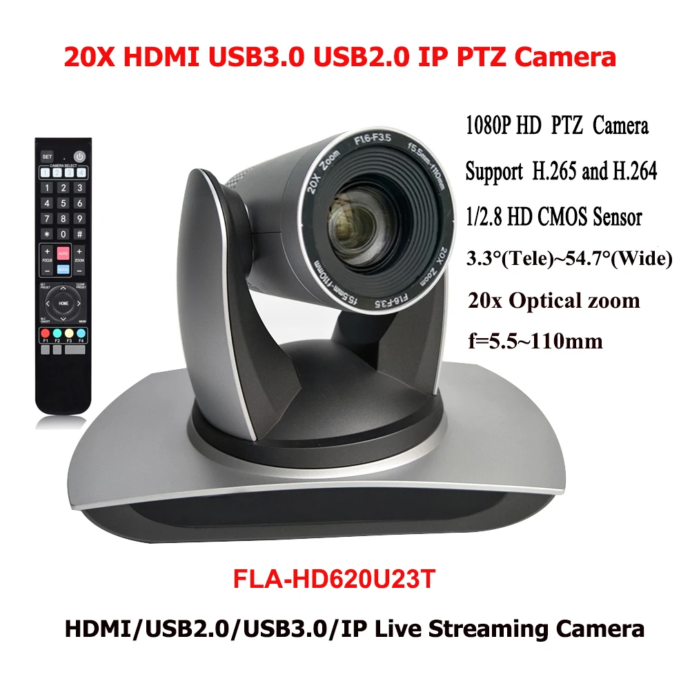 HD 2MP 1080p Внутренняя USB2.0 USB 3 0 PTZ видеокамера с IP HDMI видео поток 20x оптический зум