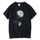 Футболка XIN YI мужская с забавным космическим принтом, тенниска из 100% хлопка, Повседневная Свободная майка с круглым вырезом