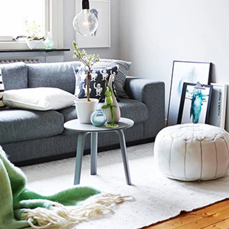 

Green Yoga Frog Shaped Decoration 3D Resin Statues for Bedroom Living Room OCT998