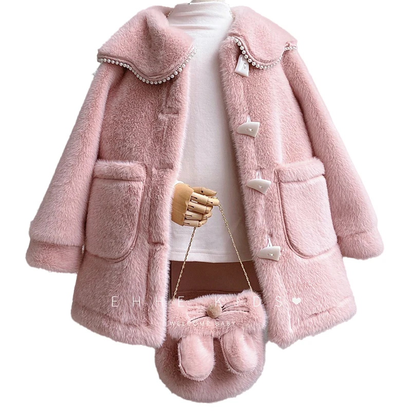 Пальто для девочек зимнее пальто куртка Детское новая зимняя одежда маленьких из