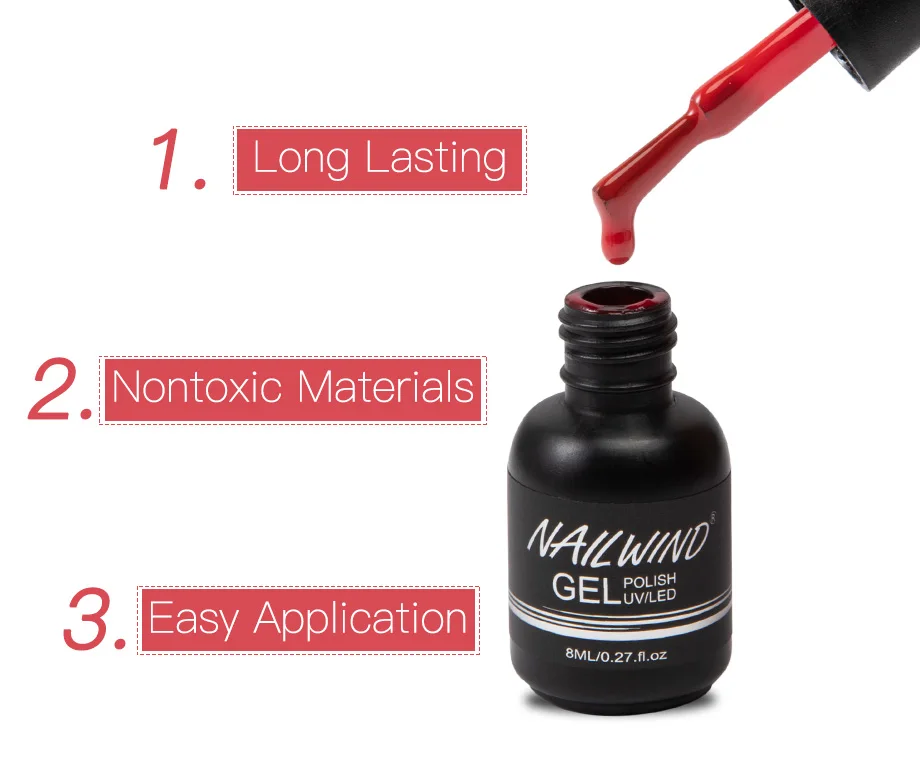 NAILWIND Гибридный лак набор все для маникюра Полупостоянный гель uv Vernis светодиодный гель лак впитывающийся художественный Гель-лак для ногтей