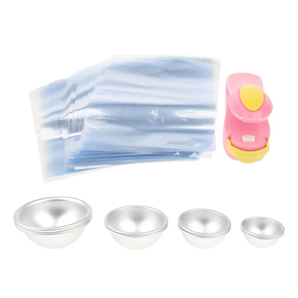 

8pcs Bath Ball Mold Soap Making Mould + Heat Sealer + 200 Heat Shrink Bags
