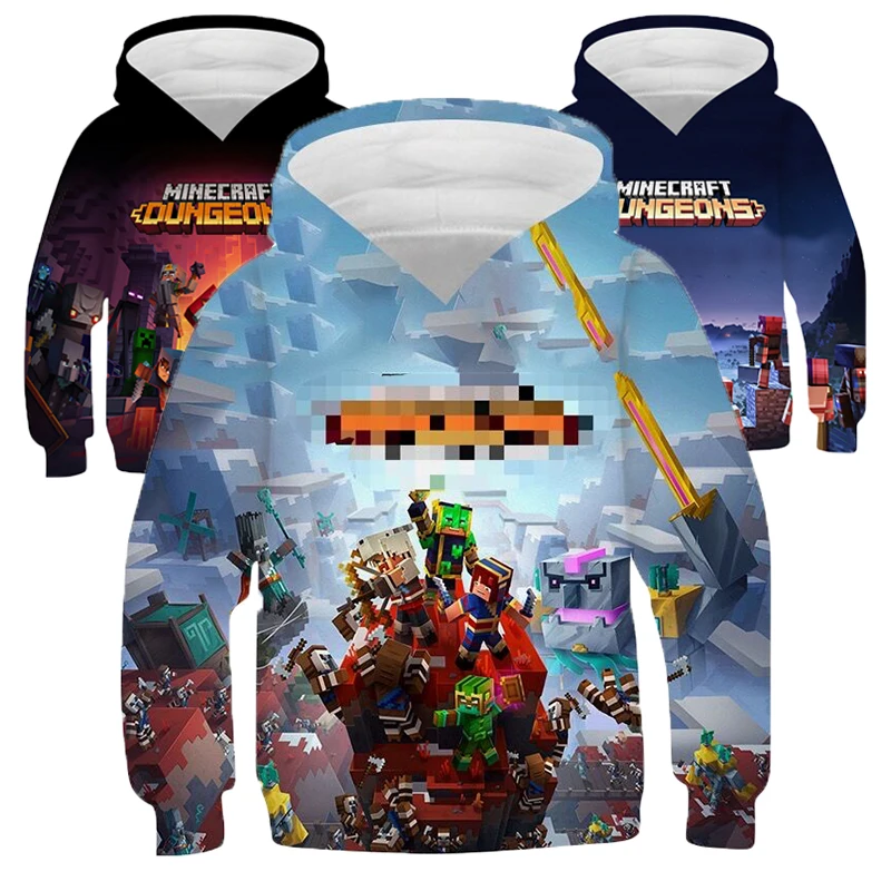 

Children Anime My-World Hoodie Kids Boys Girls 3D Printed Harajuku Cartoon Sweatshirt Children's Kids Clothes Tops Hoody 4T-14T
