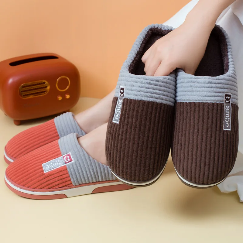 

Женские мягкие домашние тапочки, плюшевые шлепанцы, Нескользящие, для пола в спальне, смешанных цветов, зимняя обувь из хлопка