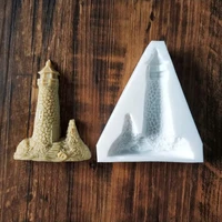 tower lighthouse shape silicone mold kitchen resin baking tool diy cake pastry fondant moulds chocolate dessert lace decoration