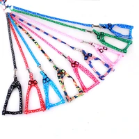 pet supplies colorful patch chest and back print cat rabbit and dog chain leash pet leash suitable for small teddy dogs