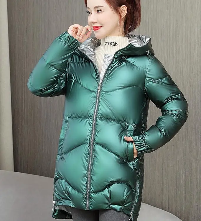 

2020 winter with New style fashion Long sleeve hooded Women's cotton-padded clothes coat