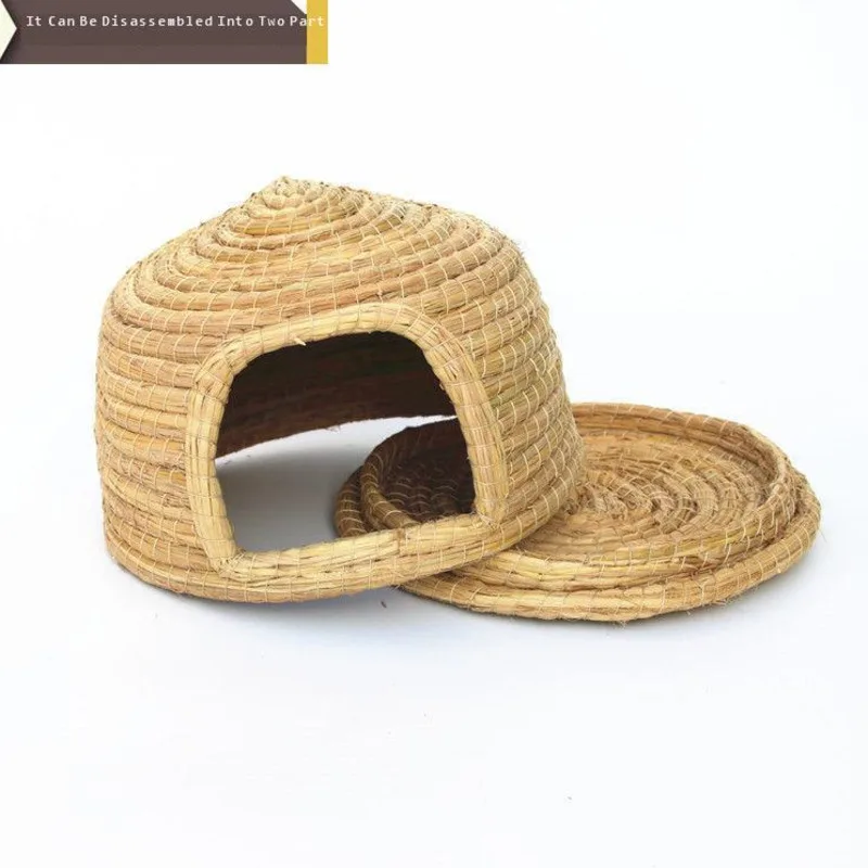 

Guinea Pig Nest Dutch Pig Pet Products Hand Woven Castle Grass House Small Pet Supplies Drop Ear Rabbit Nest Warm Grass Nest