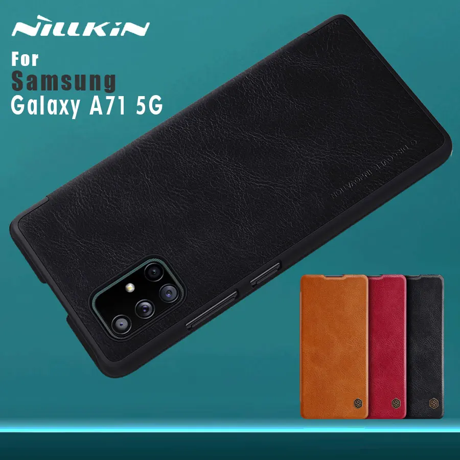 

case for Samsung Galaxy A71 5G Case NILLKIN Qin Business Flip Leather Case Card Slot Back Cover Phone Case