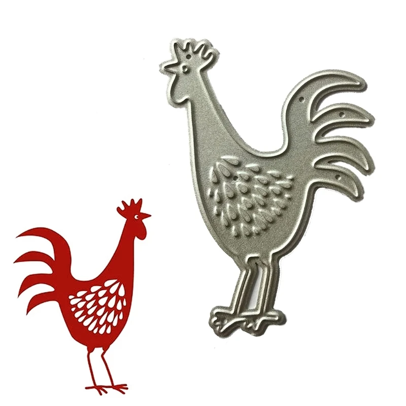 

Rooster Metal Cutting Dies Stencil Scrapbooking DIY Album Stamp Paper Embossing 95AA