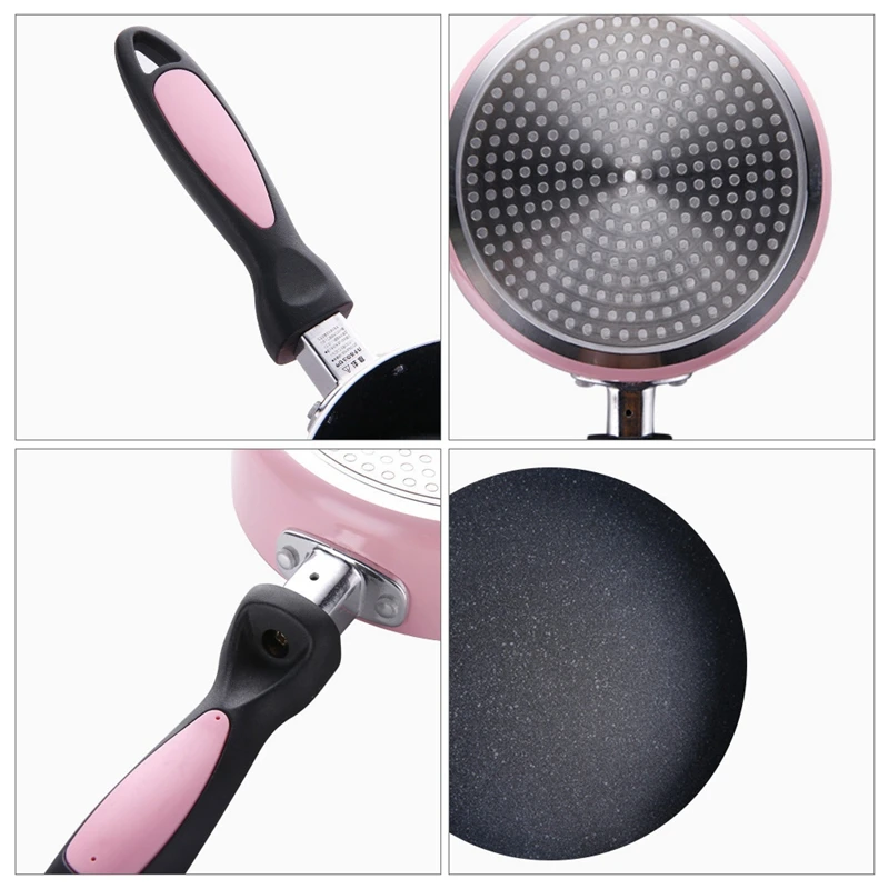 

Mini Milk Pan Not-Sticky Heating Pot Portable Soup Pot Metal Flat-Bottomed Multifunction Egg Soup Noodles Kitchen Cooking Tools