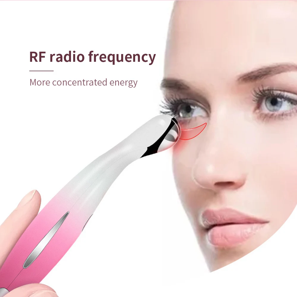 

Electric Eye Massage RF Beauty Eye Instrument Anti Aging Dark Circles Skin Care Hot Massage USB Rechargeable Fine Lines
