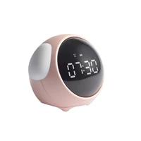 desktop battery operated smart home electronic heavy sleeper night light cute emoticon pixel 5 ringtones alarm clock office mini