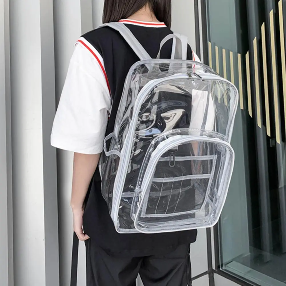 

Transparent Backpack Unisex Simple Wear Resistant PVC Transparent Fashion Backpack