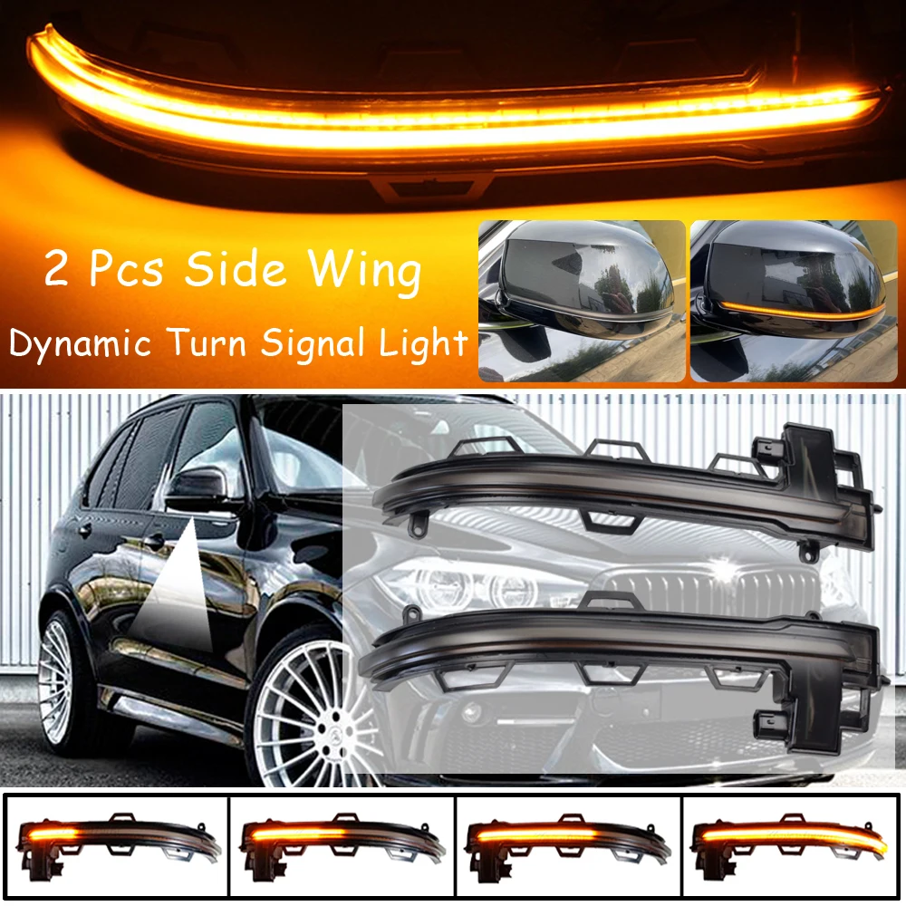 

For BMW X3 X4 X5 X6 F25 LCI F26 F15 F16 2014 2015 2016-2018 LED Dynamic Turn Signal Light Flowing Water Blinker Flashing Light