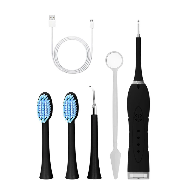 

Drop Shipping Sonic Electric Toothbrush Silicone Handle Teeth Cleaner Dental Calculus Remover Set