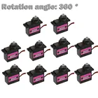 10PCs MG90S микро-металлическая передача 9g сервопривод для фотолодки автомобиля 360 