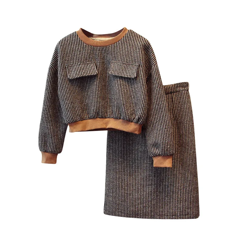 Женский комплект из двух предметов укороченный топ и юбка модный костюм в