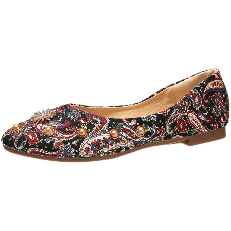

Crystal Mixed Colors Summer Shoes Ladies 2021 Fashion Women's Shallow Mouth Casual Female Sneakers All-Match Slip-on Flats Point