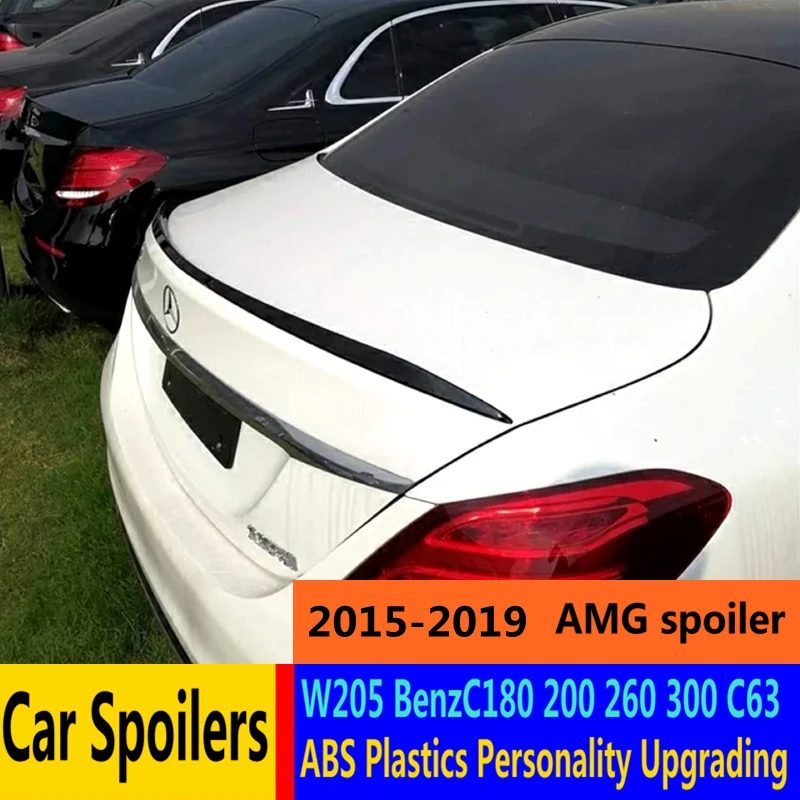 Спойлер для Benz W205 2015-2019 Mercedes-Benz C-class C180 C200 C260 C300 C63 AMG задний спойлер высокого