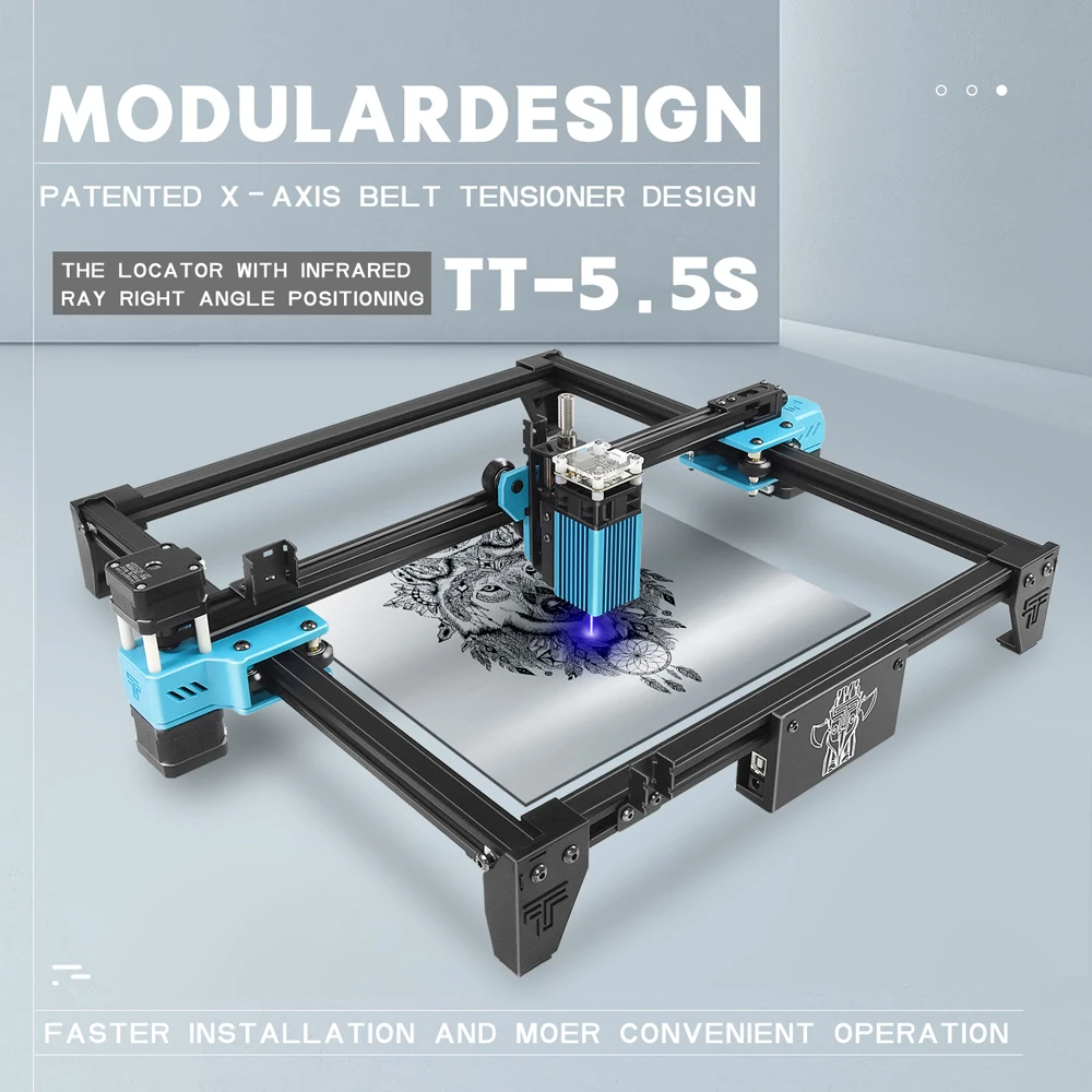 TWOTREES TT-5.5S 40 Вт металлический лазерный гравировальный станок сжатый точечный для