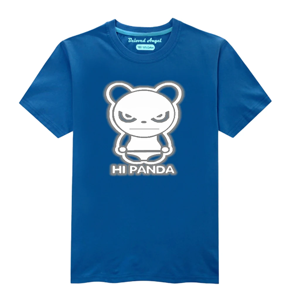 

2021 Summer 3-15 Year Boys Clothes Harajuku Cartoon Luminous T-shirt Short Sleeve Printed Kids Baby Tee Shirt Girls Tops