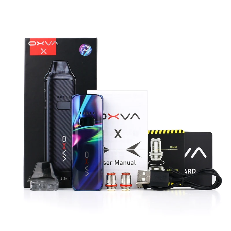 

Original OXVA X Kit 2ml Cartridge & 1600mAh Vape Pod fit 0.3ohm/0.5ohm Mesh & 1.0ohm Regular & RBA Coil E-Cigarette Vape Kit