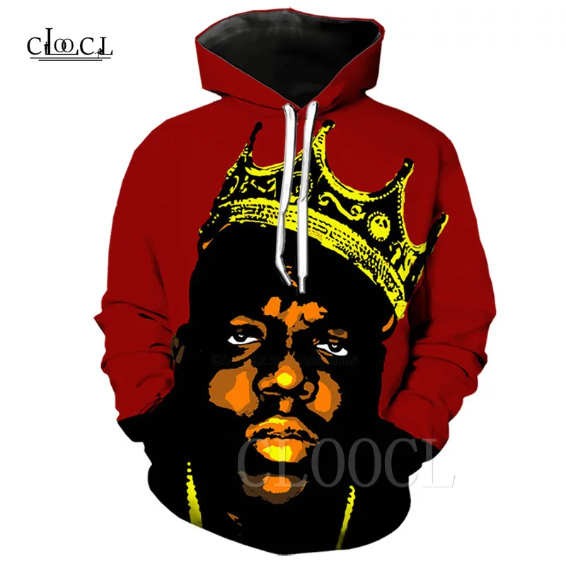 3D Красная толстовка с капюшоном The Notorious B.I.G. Модные женские и мужские свитшоты Biggie