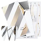 3D наклейки для ногтей, золотистые Черные Полосатые Ленточные линии, клейкие слайдеры, декоративные наконечники, аксессуары для маникюра, LAFL3013-3024-1